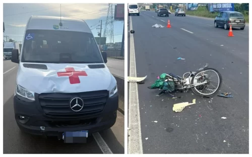 Colisão entre van e bicicleta elétrica provoca morte de idoso em Itajaí