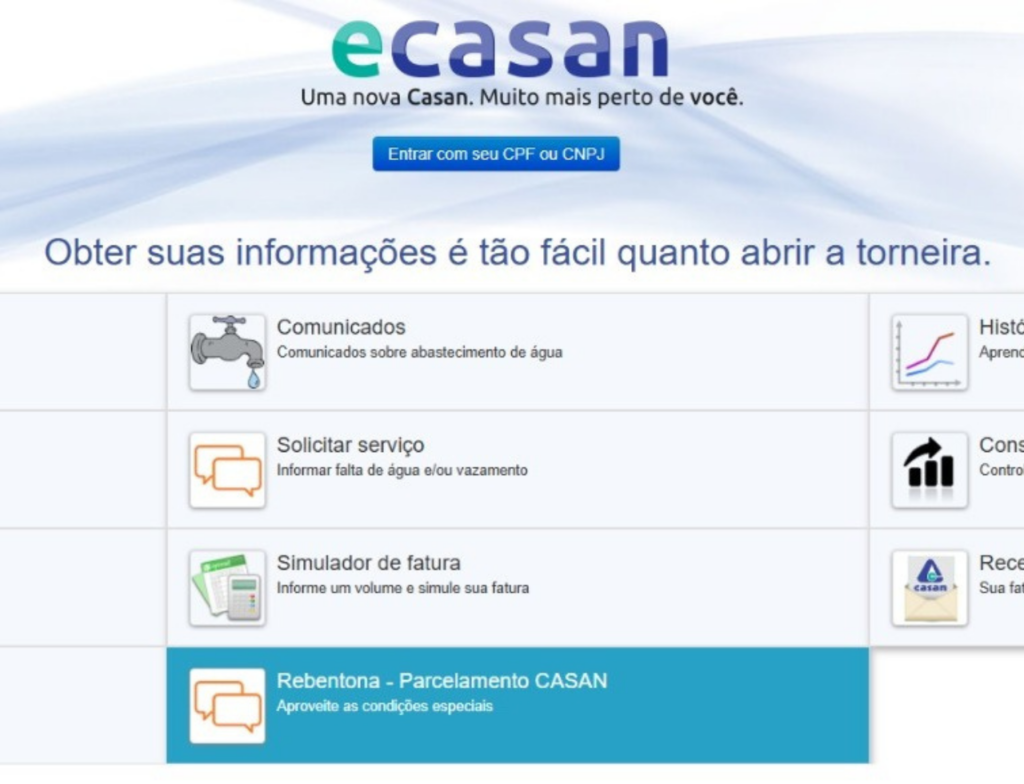 Casan renegocia mais de R$ 8 milhões em dívidas com programa Rebentona