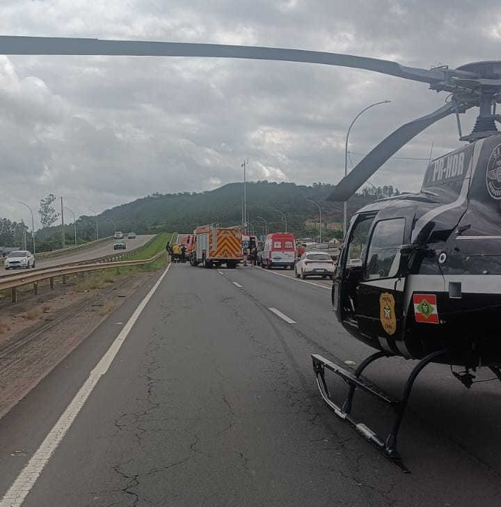 Motociclista apresenta traumatismo cranioencefálico após grave acidente de trânsito na BR-101 em Maracajá