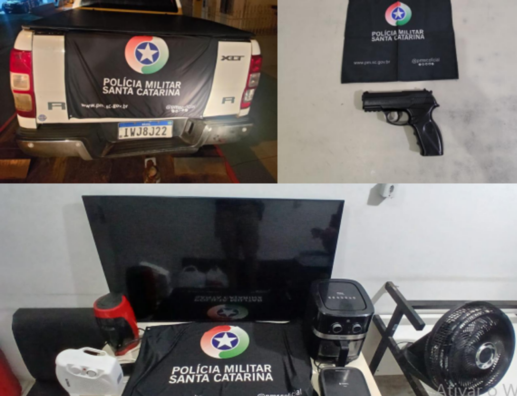 Homem é preso após roubo de caminhonete e perseguição no Sul de SC