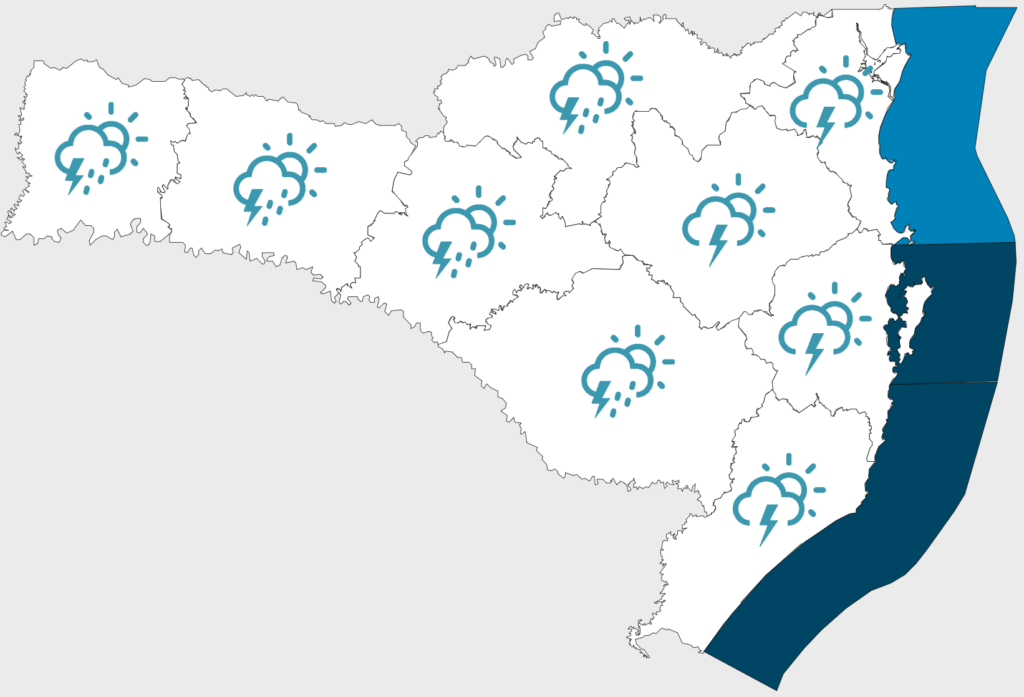 Frente fria encerra sequência de instabilidade e traz temporais a SC neste sábado