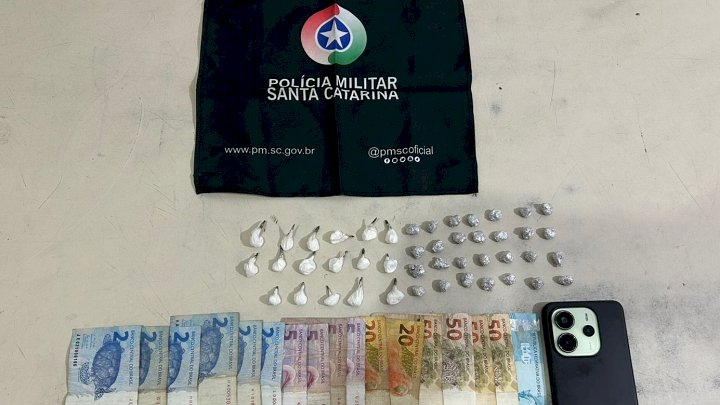 Homem é preso por tráfico de drogas no bairro Lindomar, em Passo de Torres