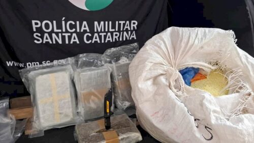 Mais de 4kg de drogas são apreendidos escondidos em farelo de milho na rodoviária de Florianópolis