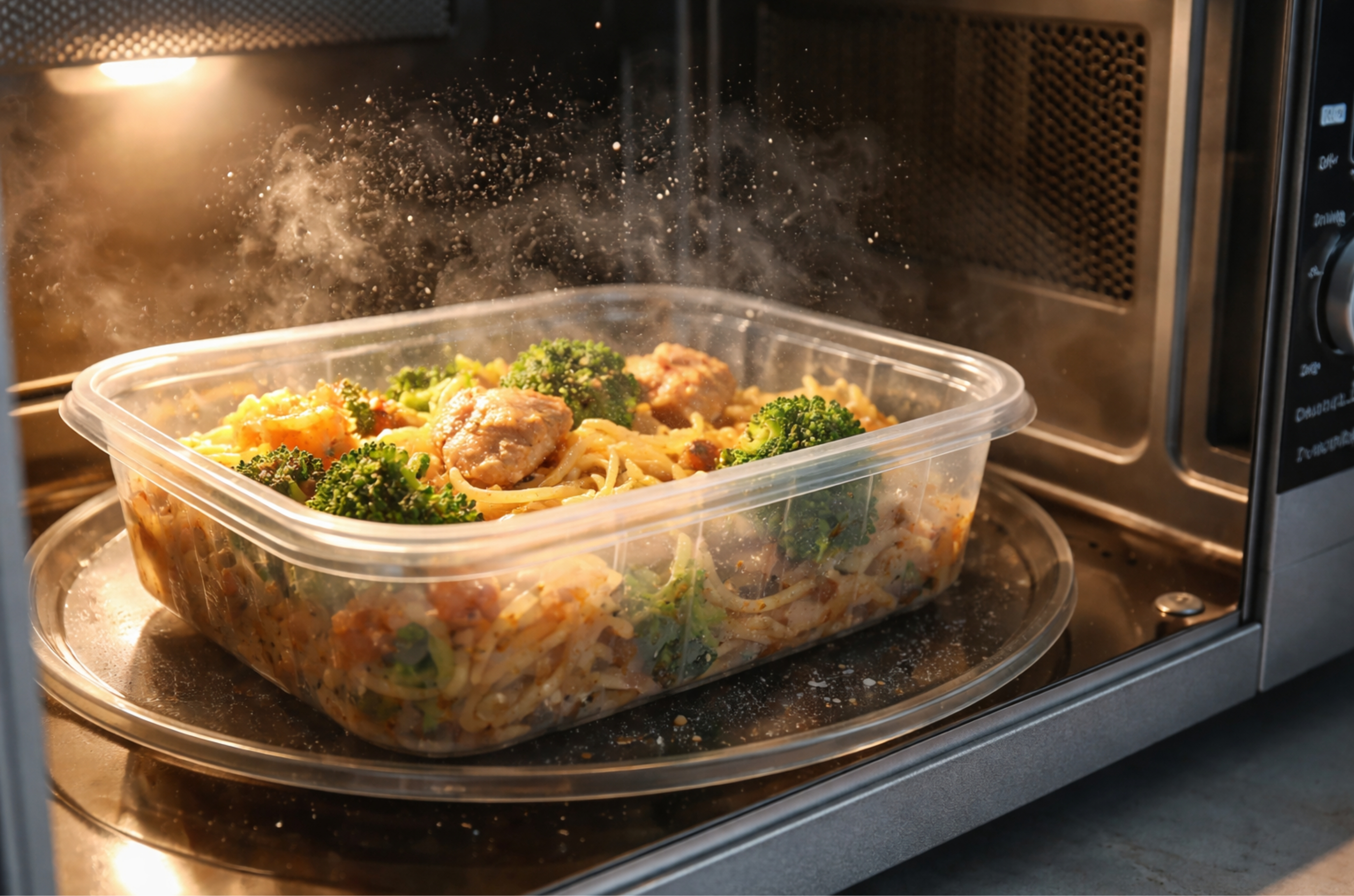 Aquecer comida no plástico pode liberar microplásticos