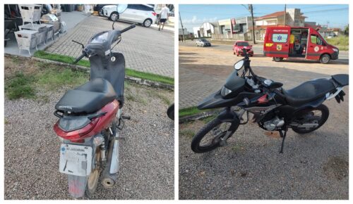 Colisão entre motocicletas deixa dois feridos em rodovia de Jaguaruna