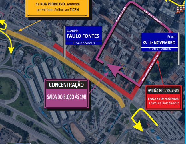 Berbigão do Boca altera trânsito no Centro de Florianópolis
