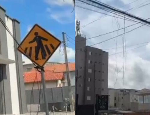 Fios soltos na Rua Rui Barbosa preocupam moradores em Tubarão