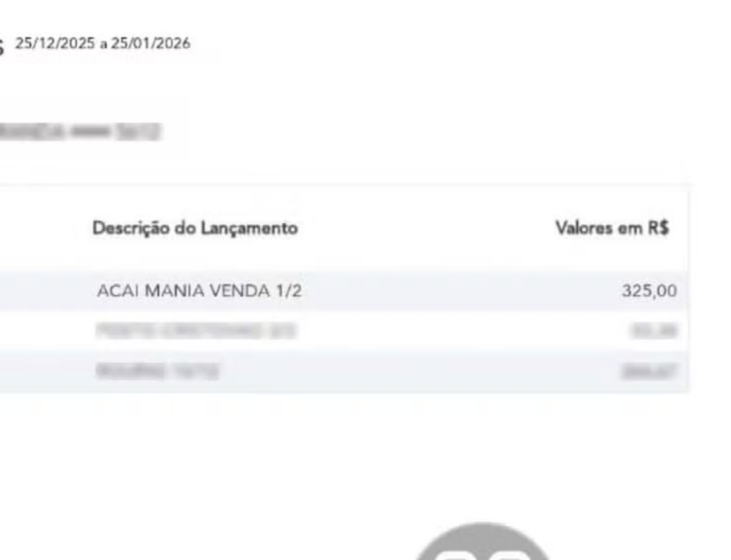 Açaí de R$ 650: mãe denuncia cobrança indevida após filho usar cartão na praia