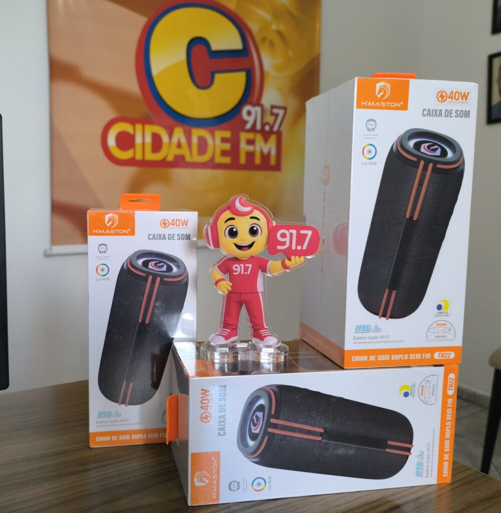 Promoção especial do Dia do Rádio sorteia três caixas de som na Rádio Cidade Foz Itajaí