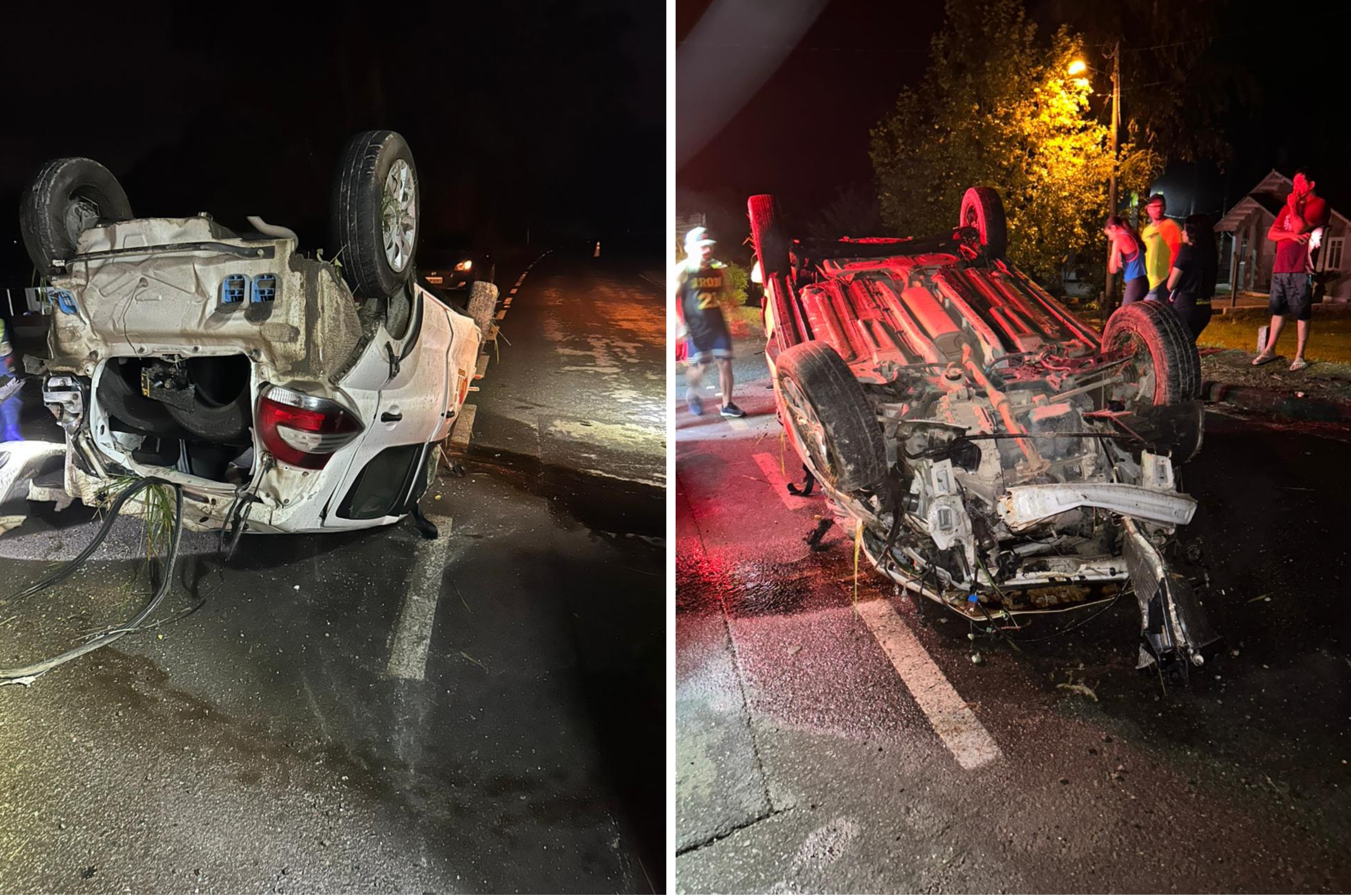 Jovem fica ferido após capotamento na SC-108 em Urussanga