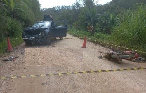 Adolescente morre em colisão entre motocicleta e caminhonete em Nova Trento