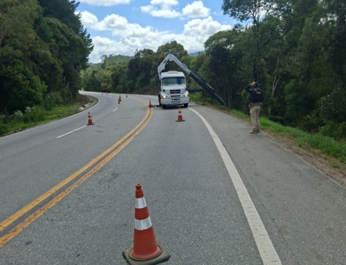 BR-282 tem pista interditada em Rancho Queimado