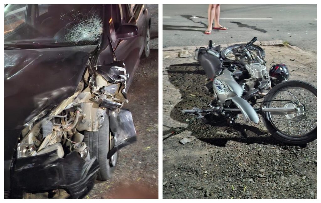Motociclista é hospitalizado em estado grave após colisão entre motocicleta e automóvel em Urussanga