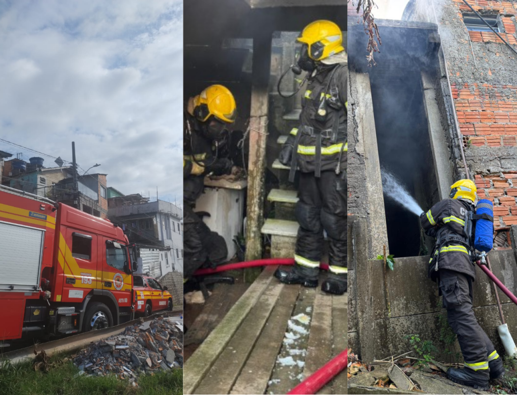 Incêndio atinge residência no bairro Capoeiras, em Florianópolis
