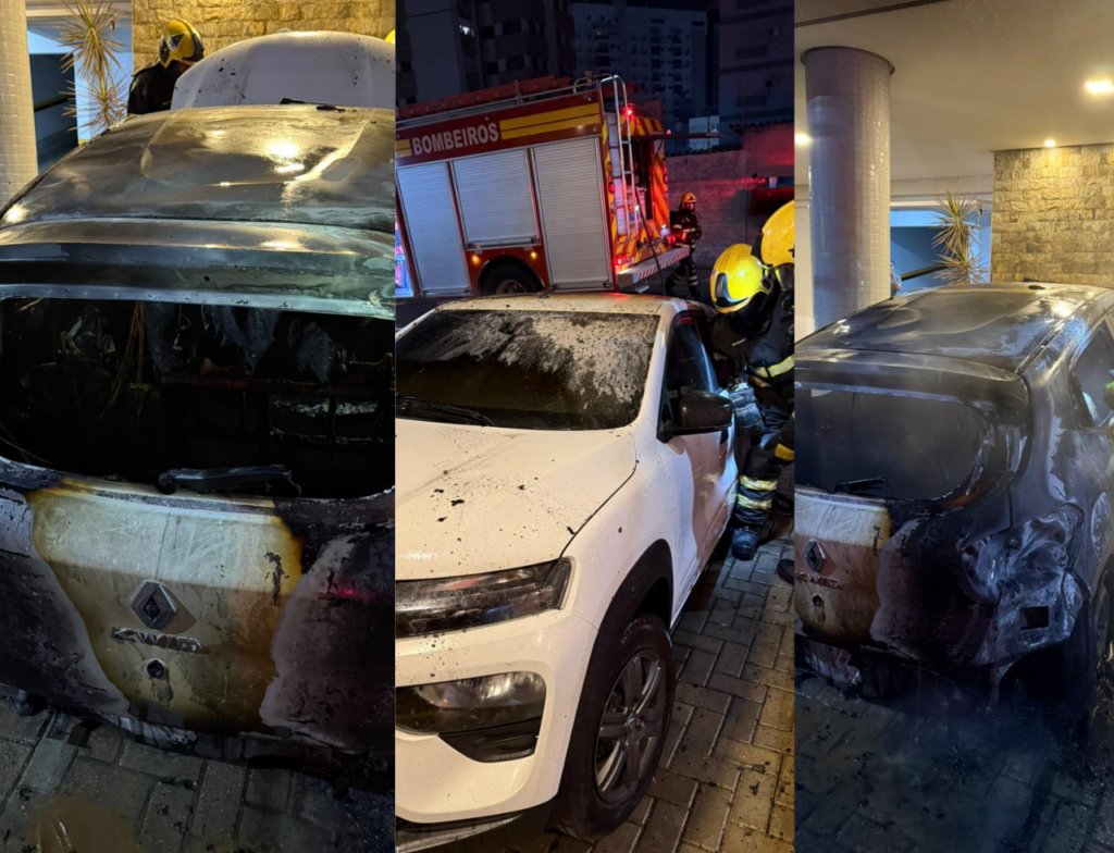 Incêndio em carro no Centro de Criciúma pode ter sido criminoso