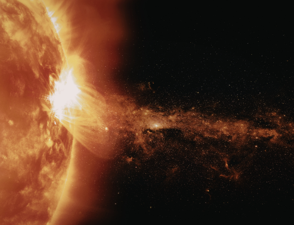 Erupção solar de classe M2,7 registrada nesta segunda-feira pode provocar tempestade geomagnética moderada na Terra na quinta-feira (19)