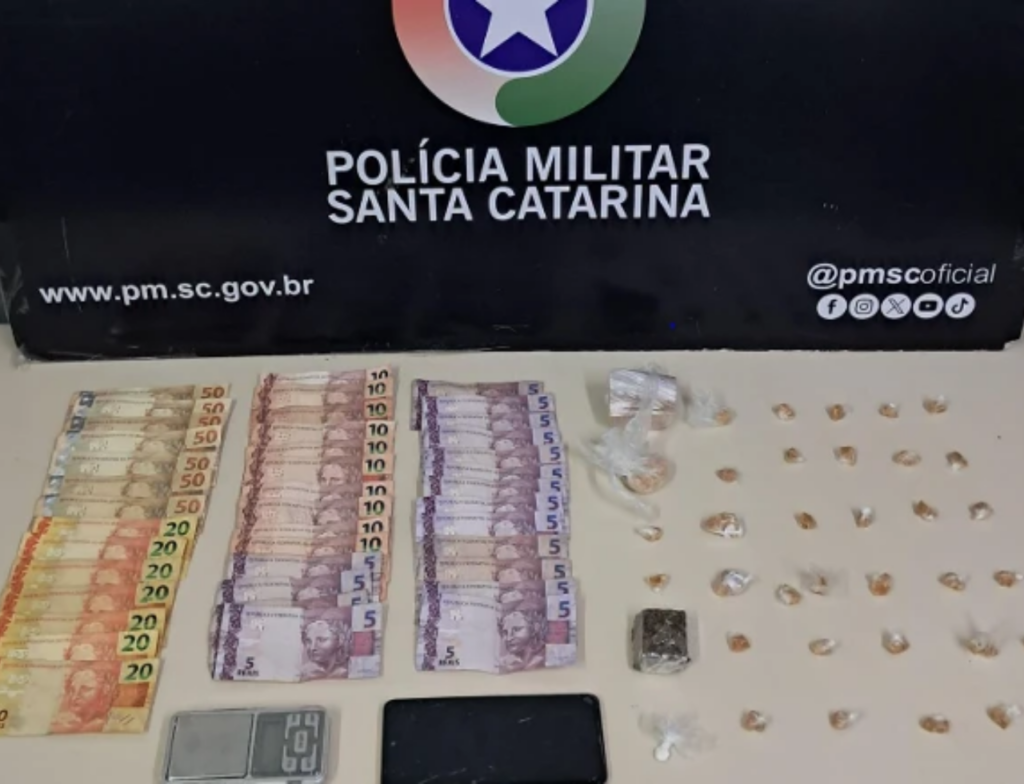 Homem é preso por tráfico de drogas no bairro Renascer, em Criciúma