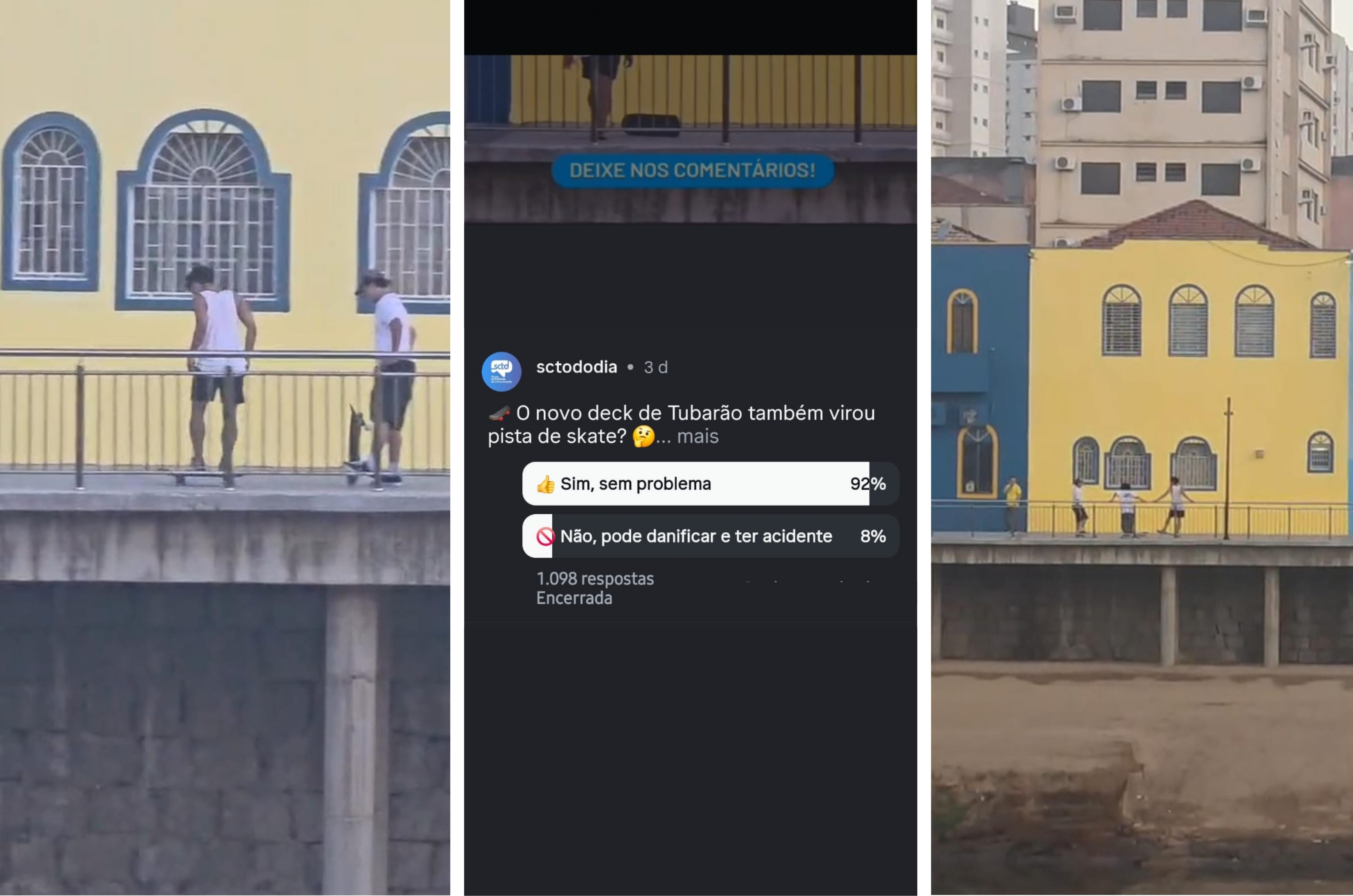 Skate no deck de Tubarão viraliza e recebe apoio massivo