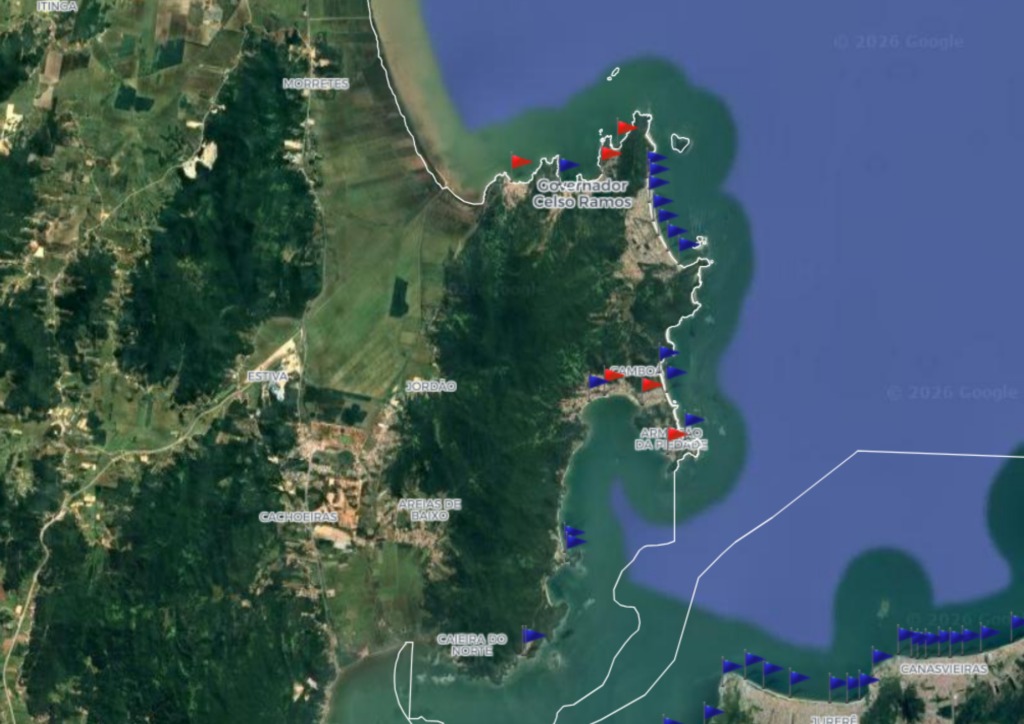 Veja quais praias estão próprias e impróprias em Governador Celso Ramos