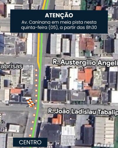 Obras deixam avenida de Itajaí em meia pista nesta quinta-feira