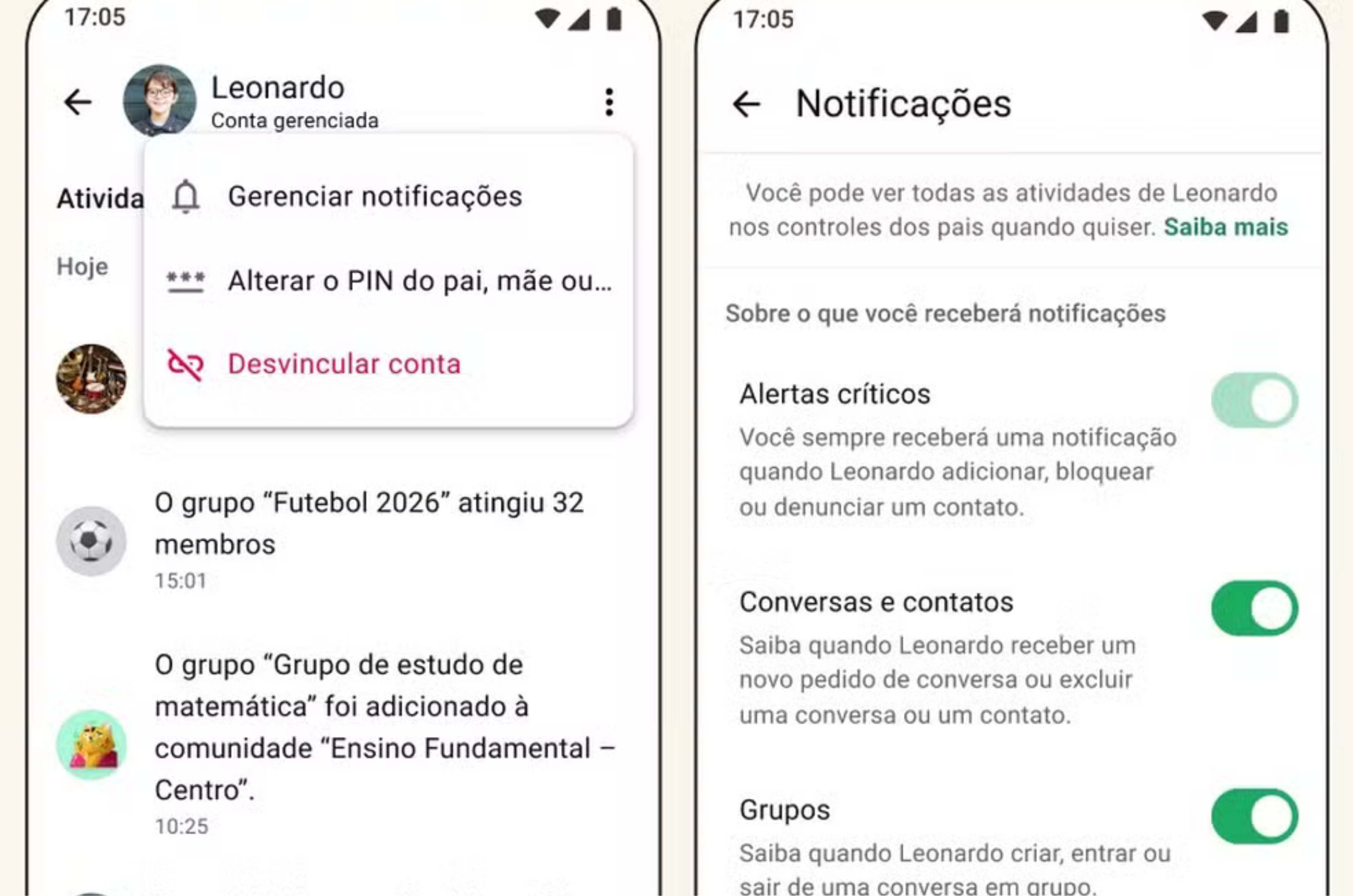 Mudança no WhatsApp permite que pais decidam com quem filhos conversam
