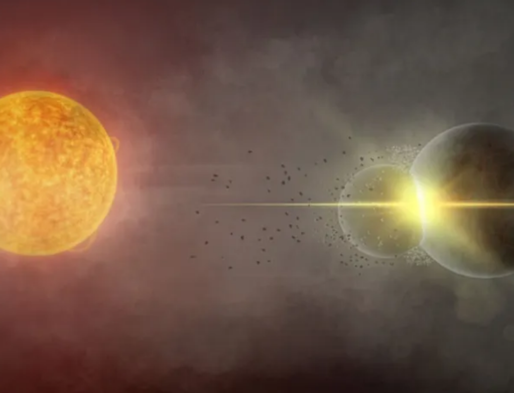 Astrônomos registram colisão inédita entre planetas