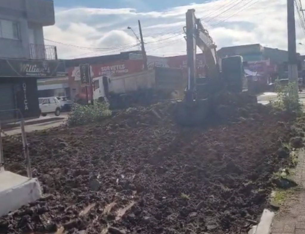 Revitalização de praça em Criciúma já está em andamento