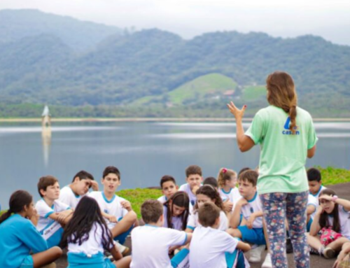 Alunos de Nova Veneza visitam barragem em ação ambiental