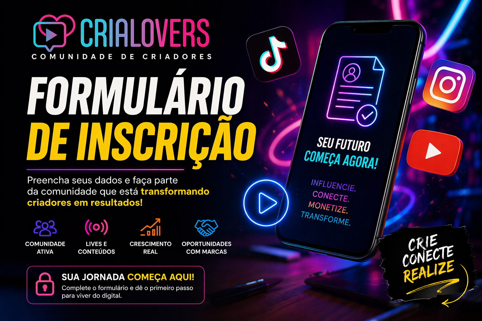 BANNER – Cadastro oficial da Comunidade CriaLovers