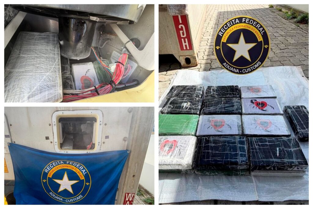 Quase 30kg de cocaína são apreendidos em carregamento de frango com destino para Espanha em porto de SC