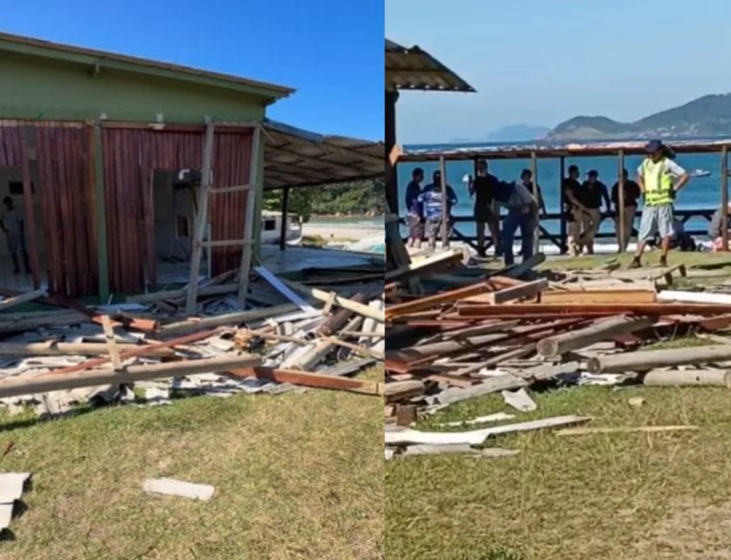 Demolição em praia paradisíaca de Florianópolis gera revolta
