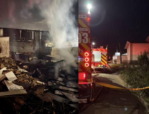 Incêndio atinge marcenaria e mobiliza bombeiros em Tubarão