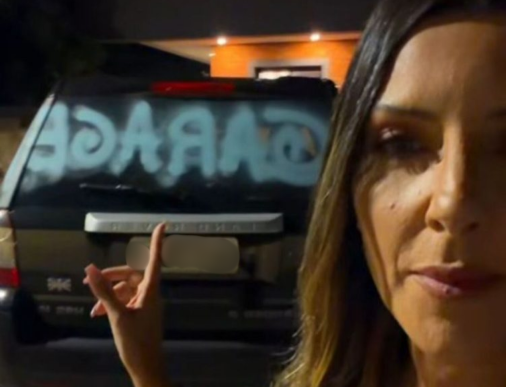 Influenciadora denuncia carro pichado após discussão em Florianópolis