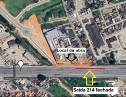 Obras na BR-101 bloqueiam saída em Palhoça nesta terça