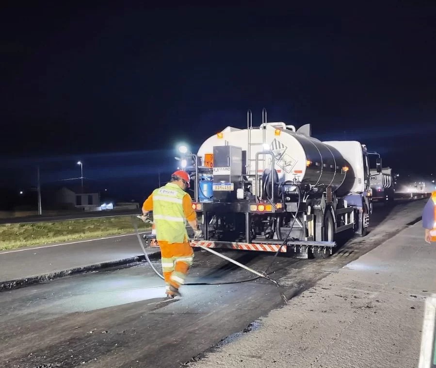 Obras na BR-101 em Biguaçu causam interdições na madrugada