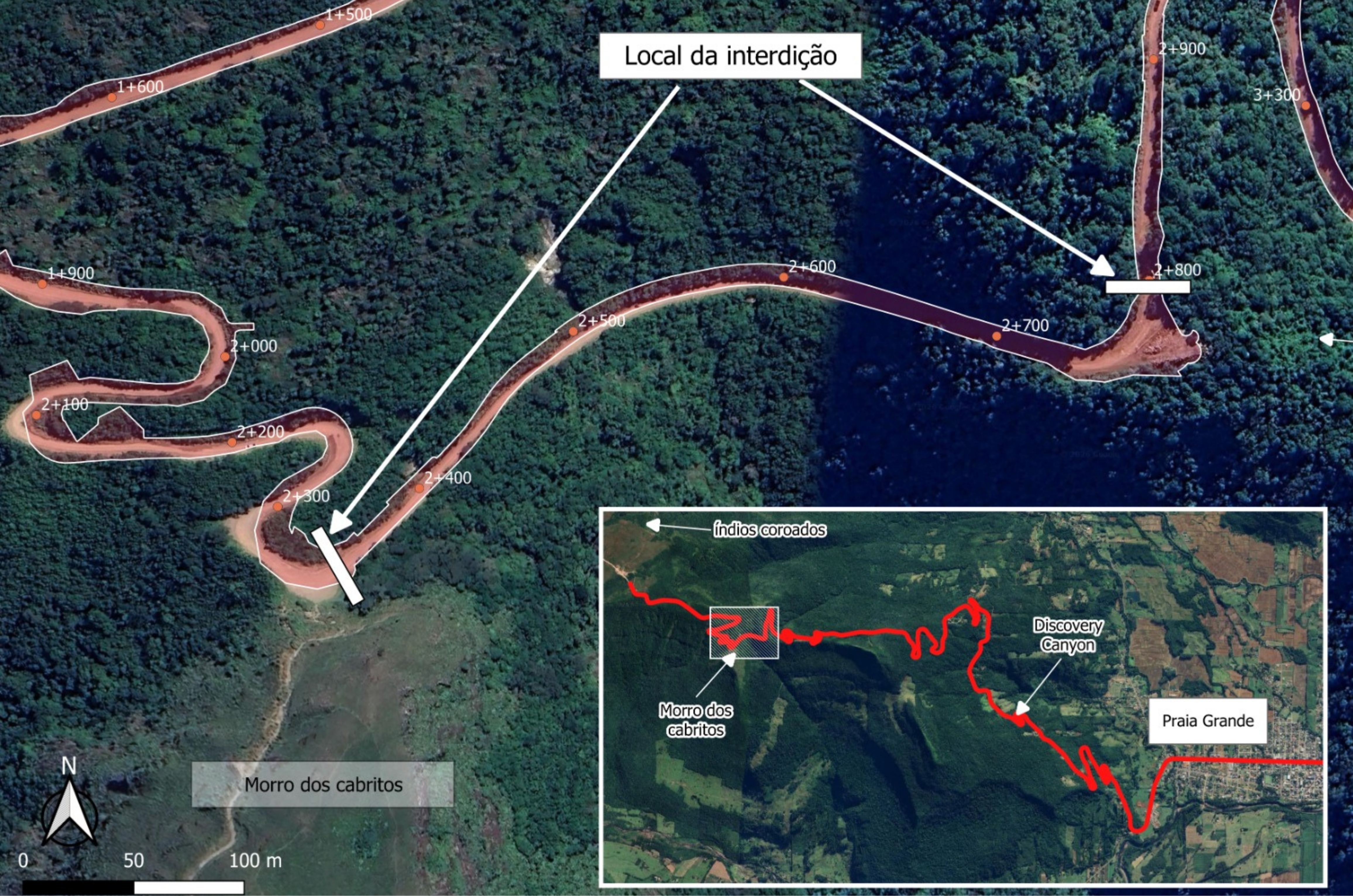Serra do Faxinal será interditada por até 4 meses na SC-290