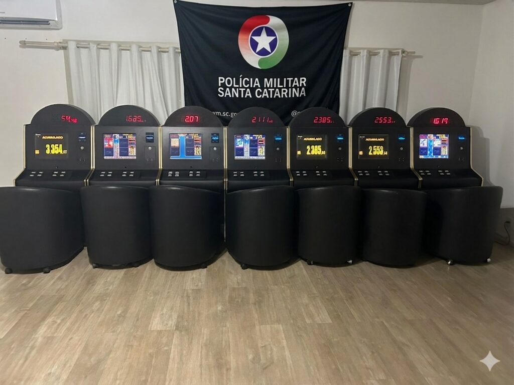 Casa de jogos de azar é fechada após três anos de funcionamento ilegal em Blumenau