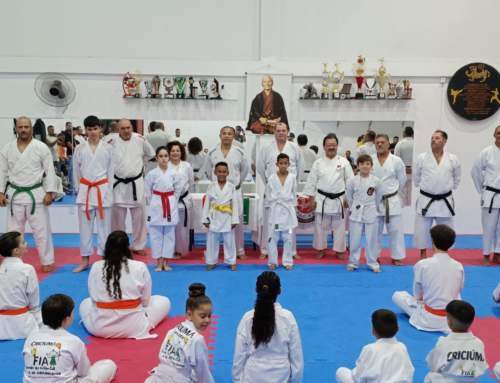 Crianças avançam no karatê em troca de faixas em Criciúma