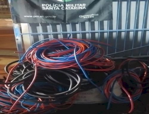 Dupla é presa com 430 kg de fios de cobre furtados no Sul de SC