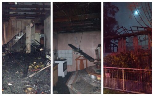 Residência é destruída por incêndio em Criciúma