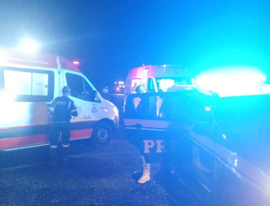Carro despenca em ribanceira e deixa feridos na BR-282