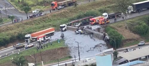 Grave acidente com carreta interdita BR-282 e deixa feridos no Oeste de SC