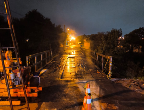 Ponte volta a pegar fogo durante a madrugada em Criciúma