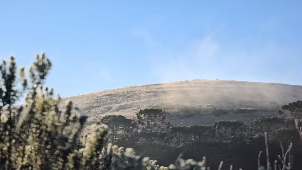 SC registra temperaturas abaixo de zero após primeira neve do ano