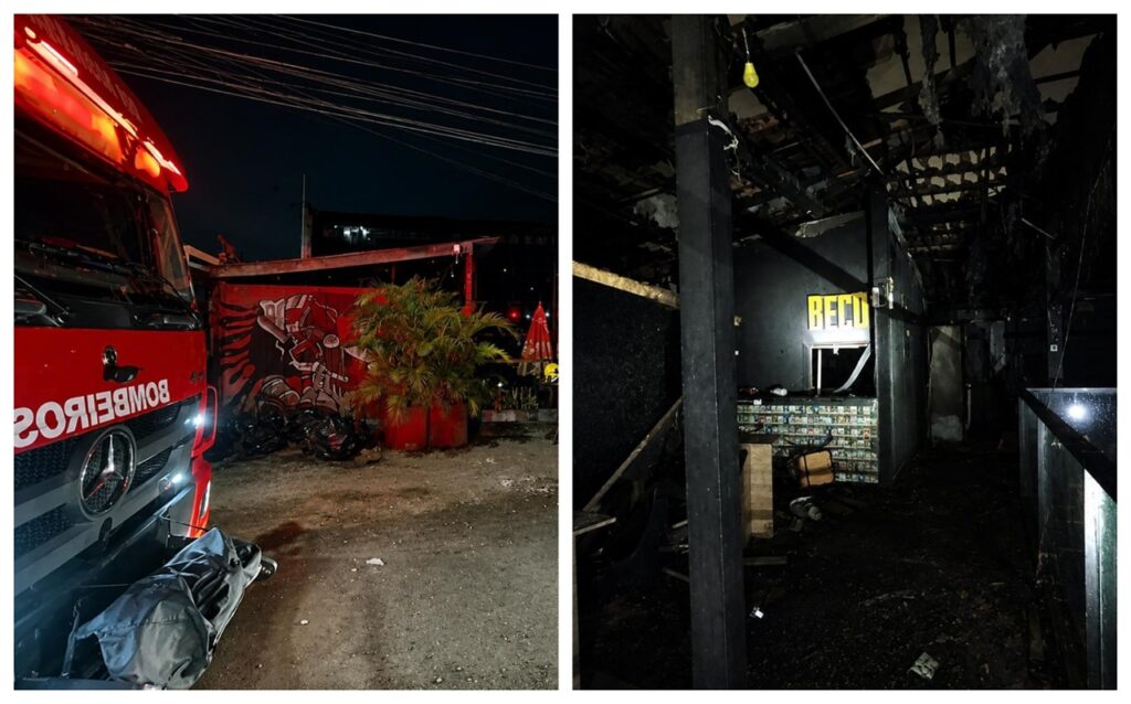 Incêndio atinge casa noturna e deixa uma pessoa ferida em Florianópolis