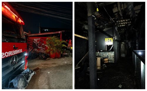 Incêndio atinge casa noturna e deixa uma pessoa ferida em Florianópolis