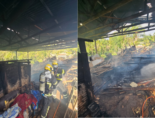 Incêndio atinge fábrica de cerâmica em Tubarão e mobiliza bombeiros