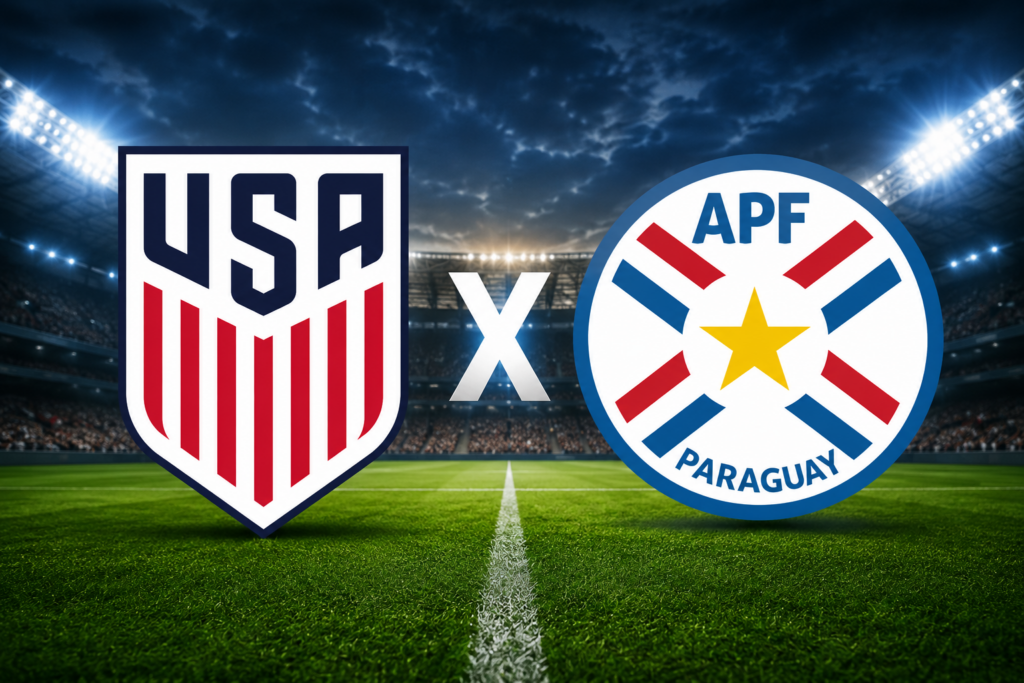Onde assistir Estados Unidos x Paraguai ao vivo pela Copa do Mundo 2026 - Imagem: Ilustrativa/Gerada por IA