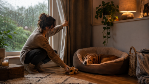 Cachorro com medo de chuva: 10 formas de criar segurança