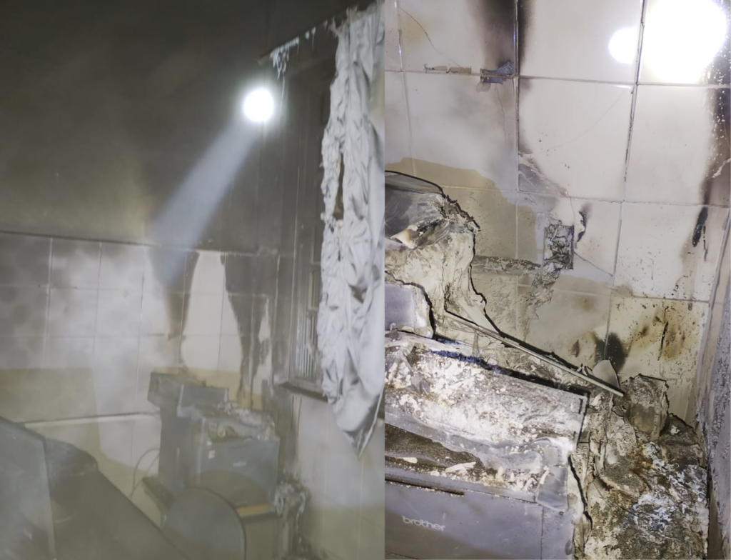 Curto-circuito provoca incêndio em sala às margens da SC-370 e mobiliza bombeiros - Foto: Divulgação/CBMSC